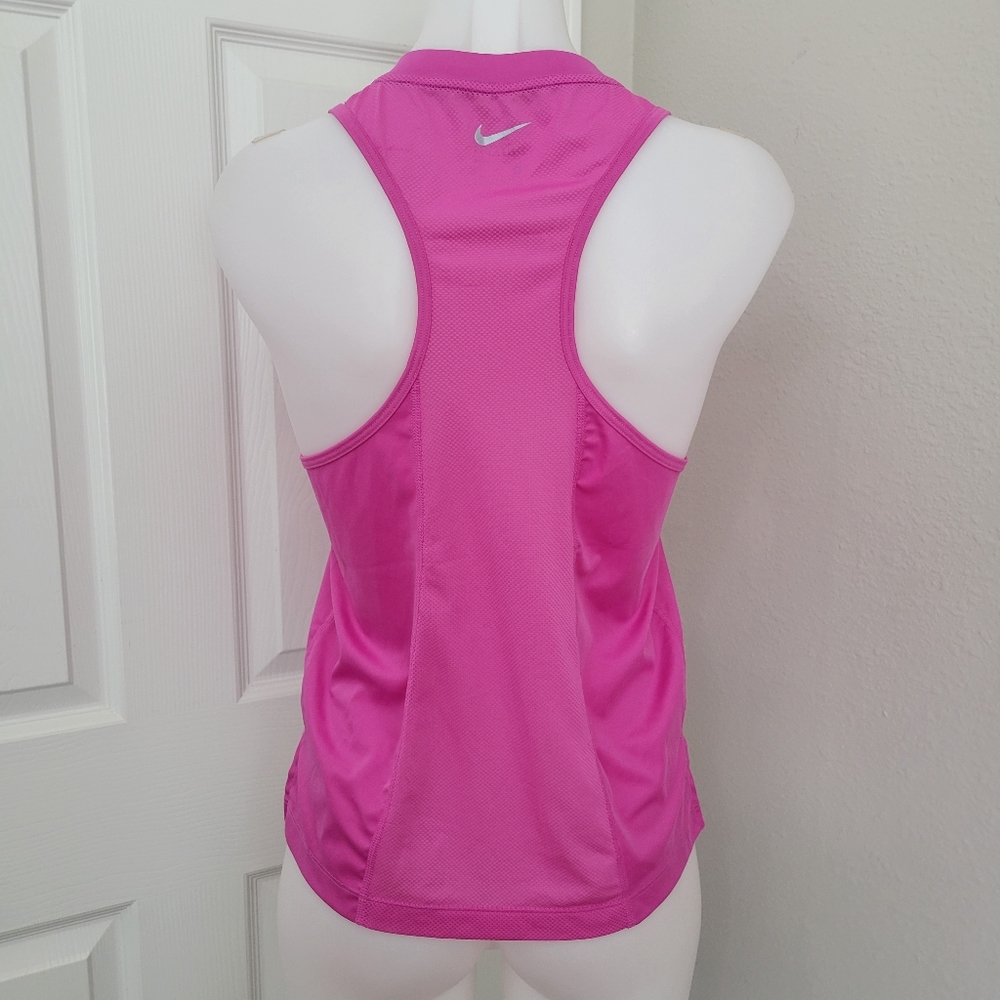2/$25 Nike Running DriFit Mesh Panel Racerback Tank S Bright Raspberry EUC - Picture 4 of 9